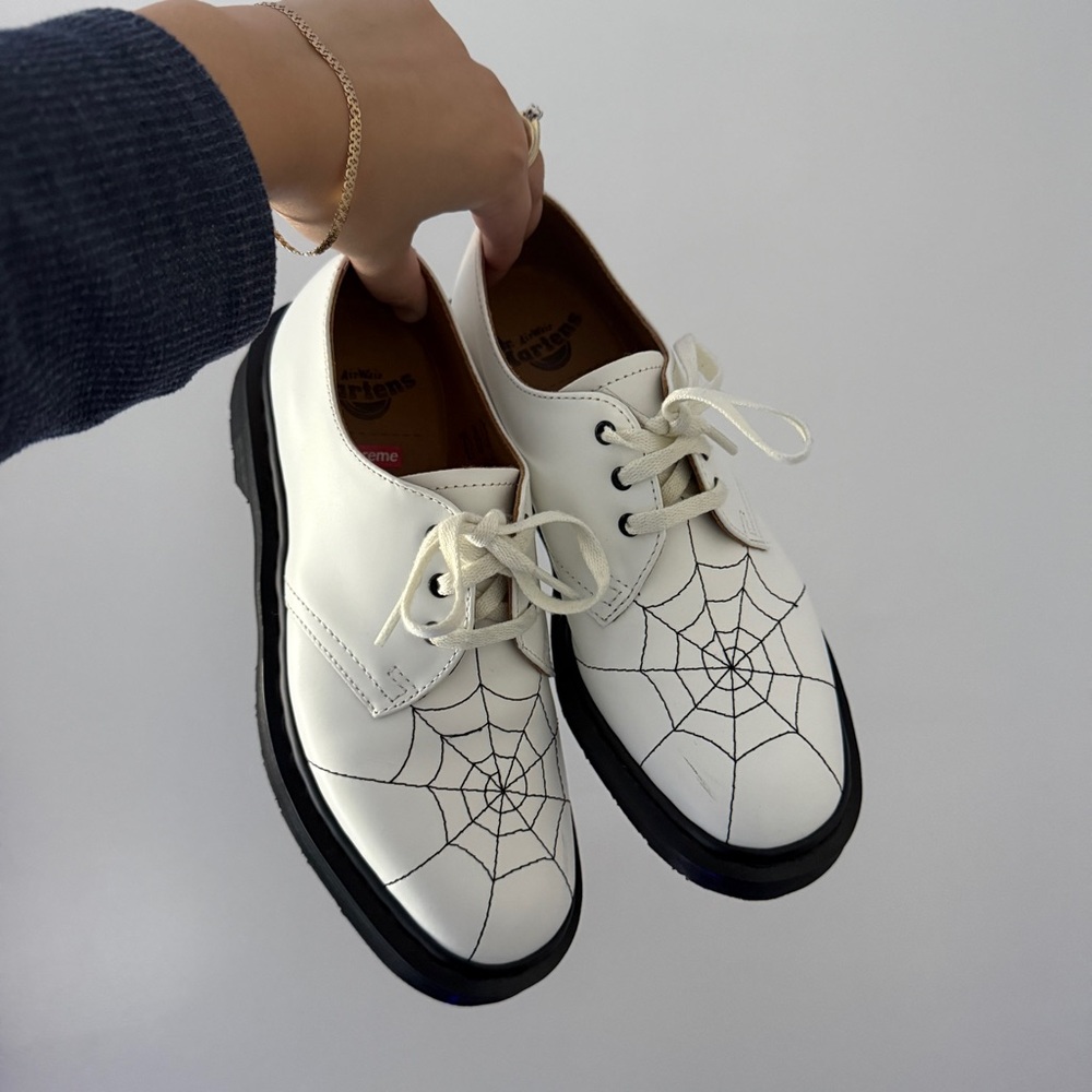 SUPREME x DR. MARTENS 1461 in Spiderweb White